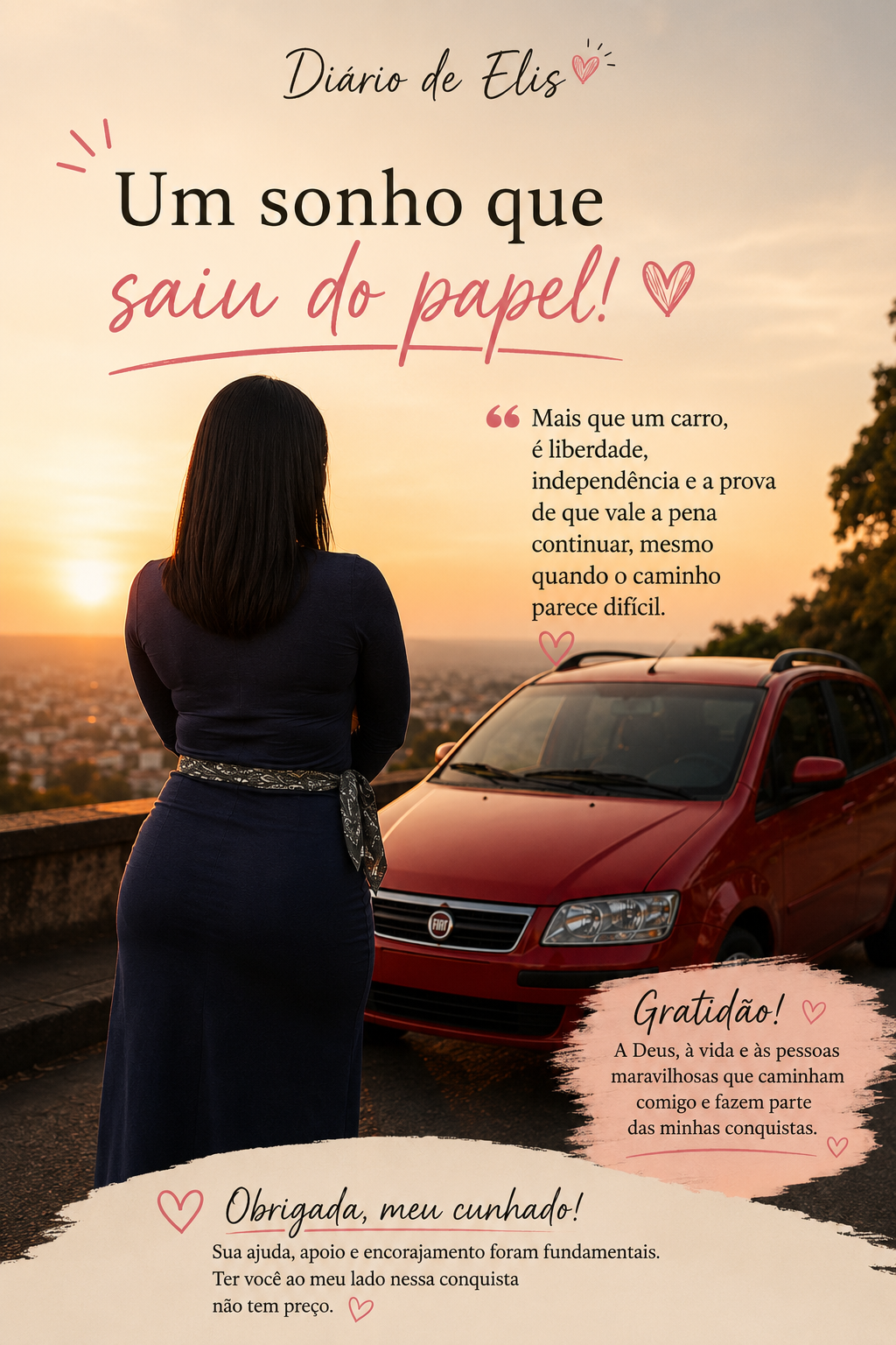 Um sonho que saiu do papel.&nbsp;🚗✨