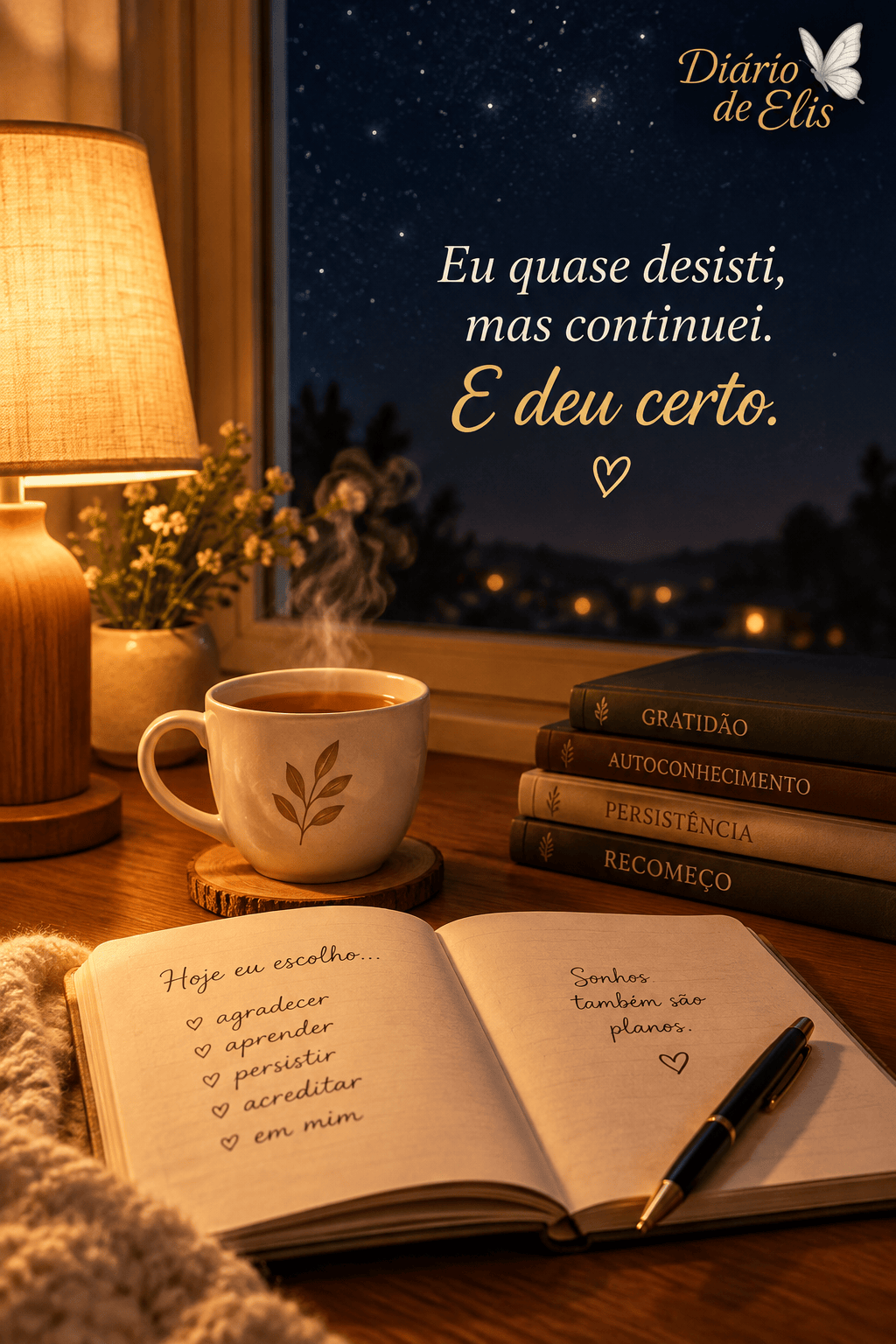 Eu quase desisti, mas continuei. E deu certo.&nbsp;🤍